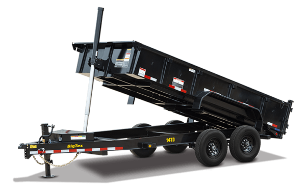 Big Tex 14TD 14K HD TELESCOPIC DUMP 83"x14 6SIR, Black