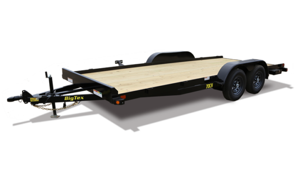 Big Tex 70CH 7K TAND CAR HAULER 83"x20 ADJ COUP, DT, 4SIR, SPMT, BRK2, BK