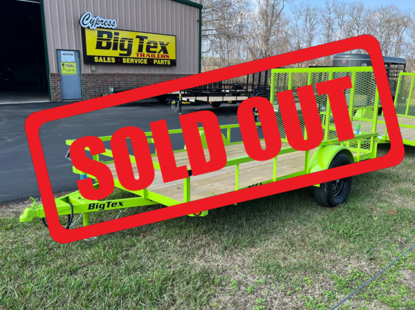 2024 Big Tex 35SA-12 (77”x12’) with ramp gate.  New arrival slime green!